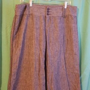 Freepeople wide leg grey pinstripe pants 10